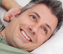 Man waking feeling rested