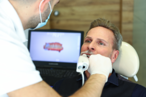 a patient visiting his dentist